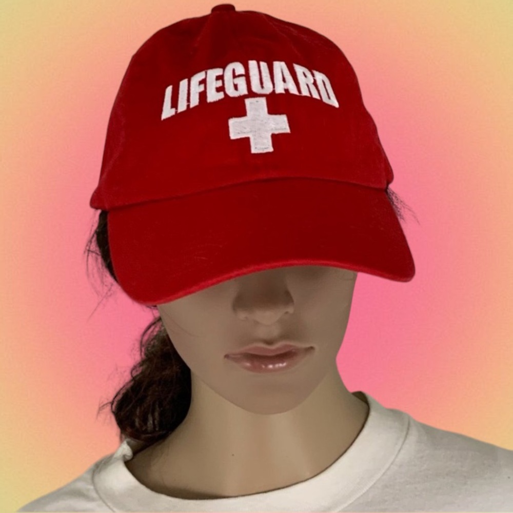 Y2K Lifeguard Embroidered Adjustable Strapback Dad Hat